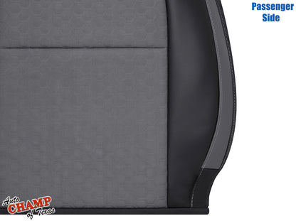 premium replacement passenger side lean back seat cover chevy colorado black gray cloth leather