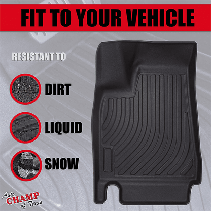 2016-2021 Tesla Model X 5 Seater – Front &#038; Rear All Season Mats – Waterproof-2