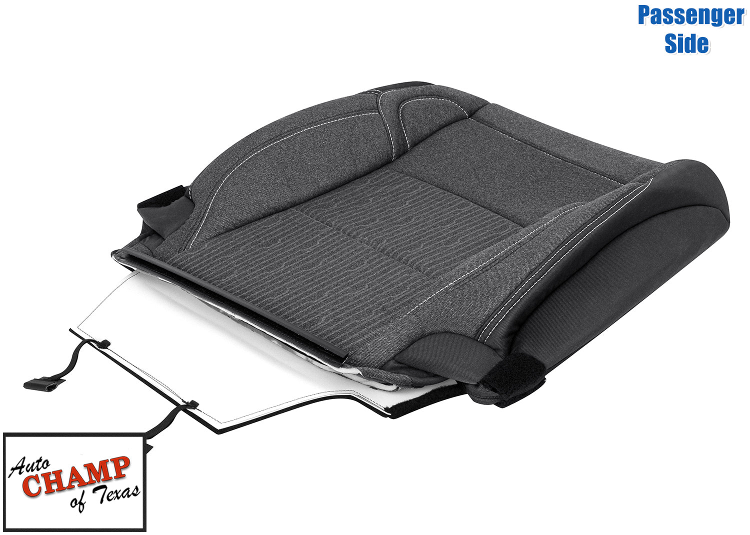 dodge ram 2500 lean back cover passenger side gray cloth 2019 2024