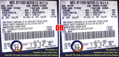 ford f550 trim code 22 d2 sticker