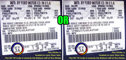 2011 2016 ford f-250 tan cloth seat trm code 2a 3a