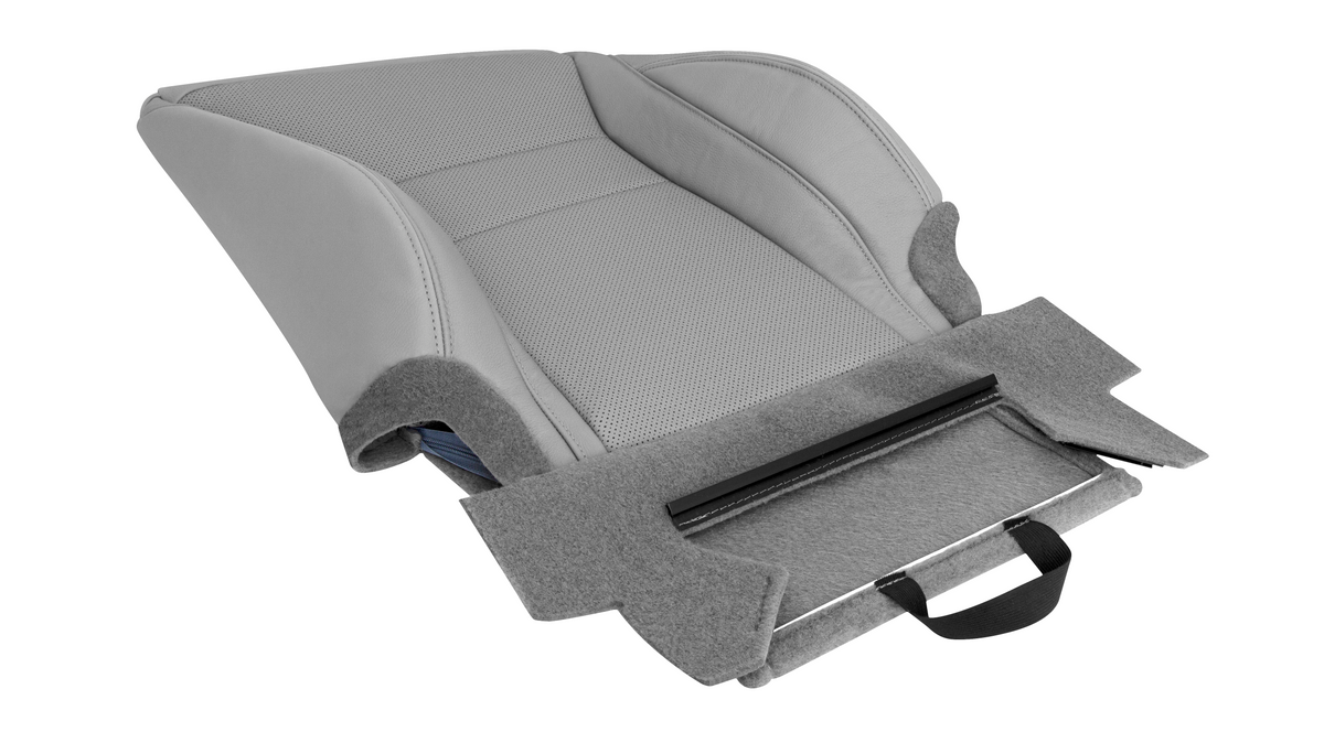 2013-2017 Honda Accord 4-Door Driver Side Lean Back Leather Seat Cover Gray Perforated
