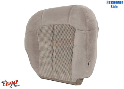 tan cloth seat cover chevy silverado 1999 2000 2001 2002 passenger bottom