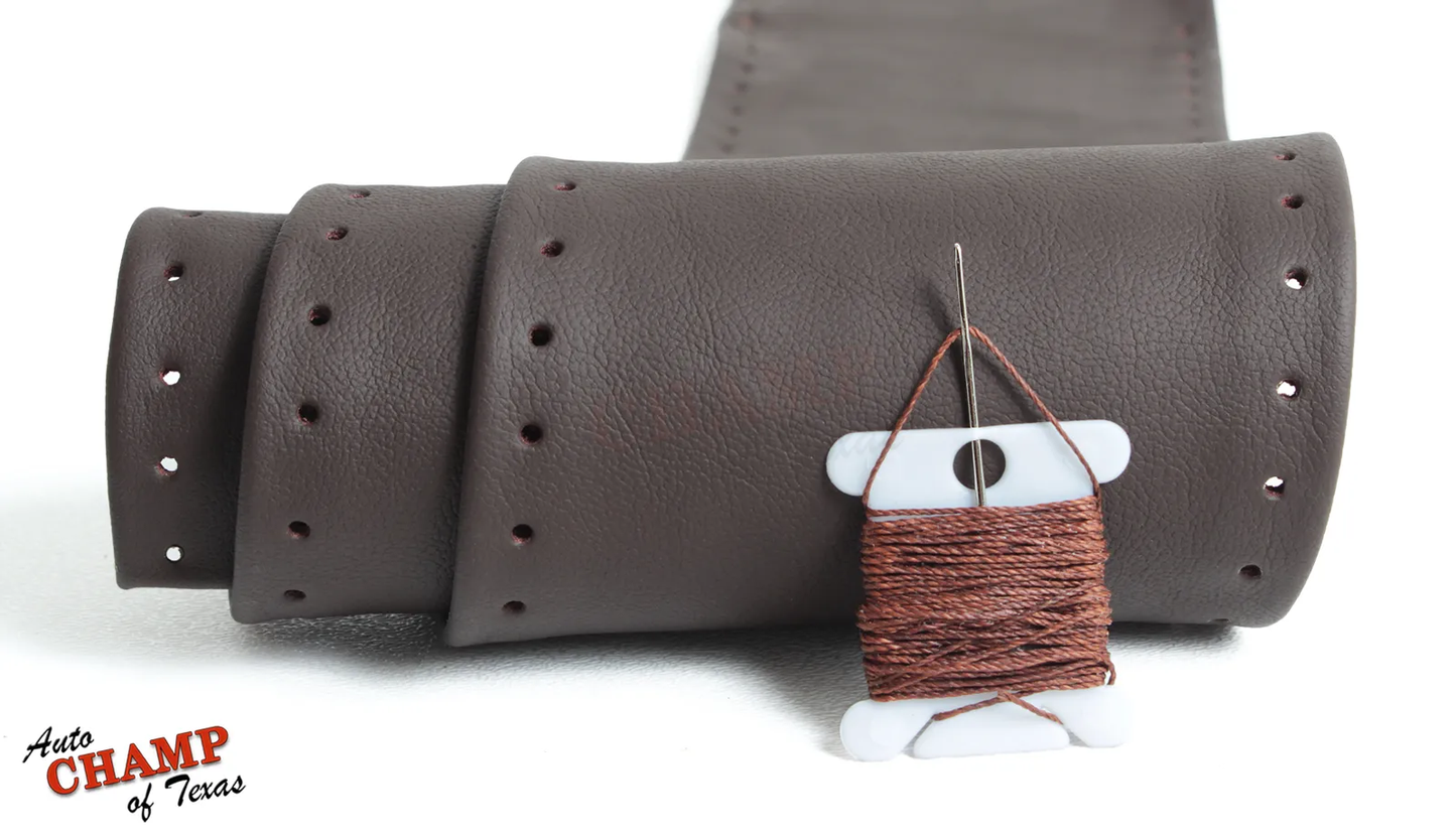 2010–2018 Dodge Ram Leather Steering Wheel Cover Dark Brown