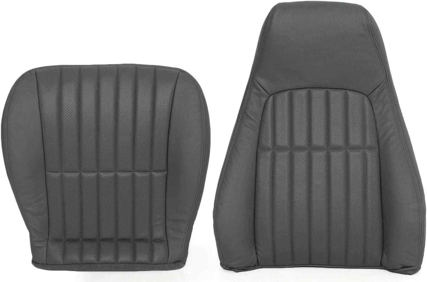 1997–1999 Chevy Camaro Driver Side Complete Leather Seat Covers Dark Gray
