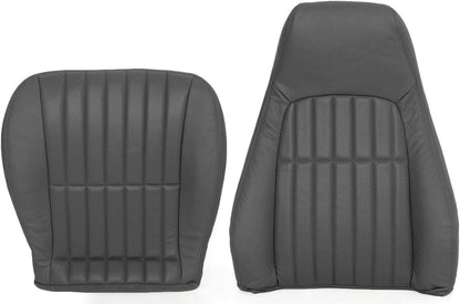 1997–1999 Chevy Camaro Driver Side Complete Leather Seat Covers Dark Gray