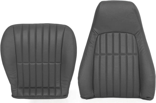 1997–1999 Chevy Camaro Driver Side Complete Leather Seat Covers Dark Gray