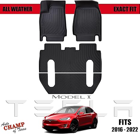 2016-2021 Tesla Model X All-Weather Floor Mats Waterproof