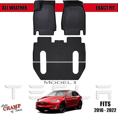 2016-2021 Tesla Model X All-Weather Floor Mats Waterproof