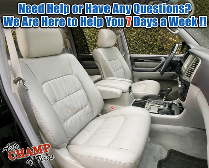 1998-2002 Lexus LX470 Driver Side Leather Armrest Cover Opal Gray Replacement