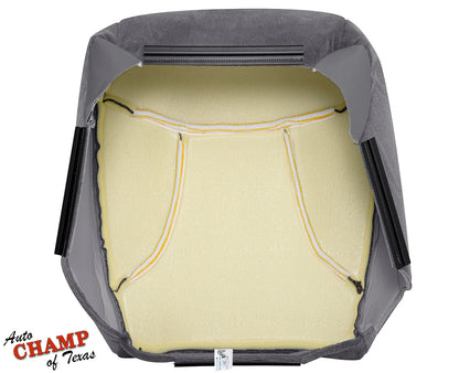 1992-1993 Ford Bronco XLT Driver Side Bottom Cloth Seat Cover Gray Installation View back side