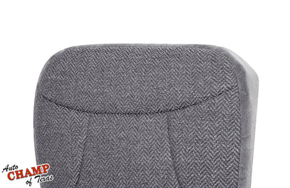 1992-1993 Ford Bronco XLT driver side bottom cloth seat cover gray close-up