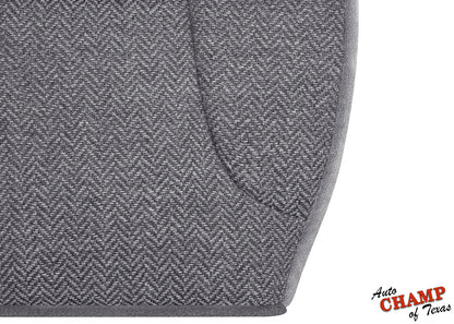 1992-1993 Ford Bronco XLT driver side bottom cloth seat cover gray bottom right