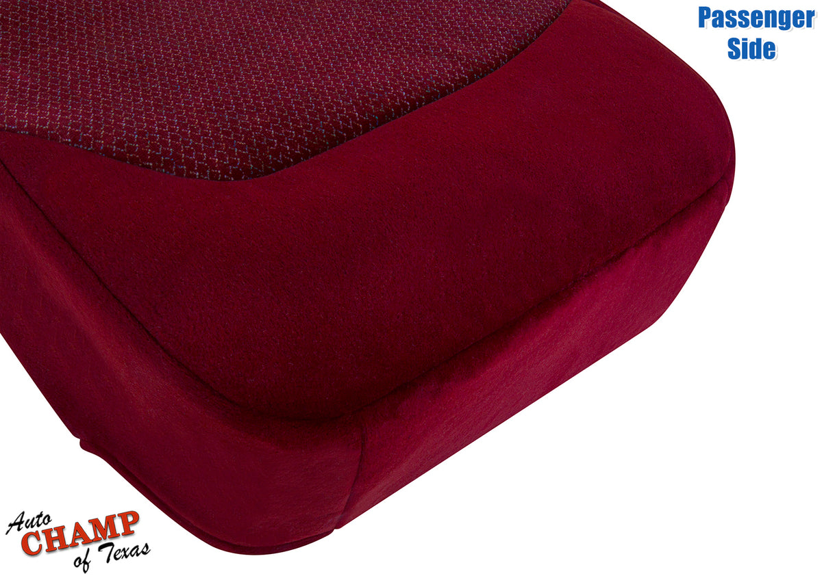 1994-1997 Ford F-250 XLT Passenger Side Bottom Cloth Seat Cover Ruby Red 40/20/40