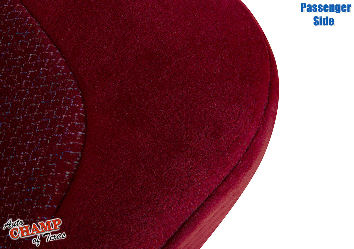 1994-1997 Ford F-250 XLT Passenger Side Bottom Cloth Seat Cover Ruby Red 40/20/40
