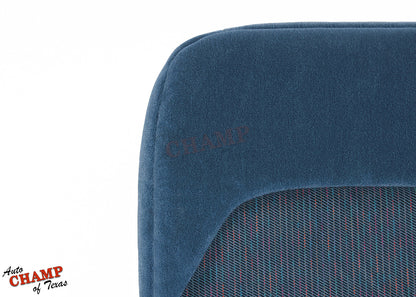 1994-1997 Ford F-550 XLT Driver Side Bottom Cloth Seat Cover, Blue 40/20/40