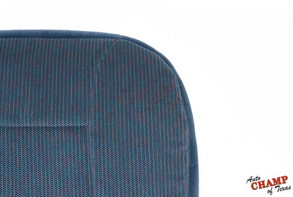 blue cloth passenger side seat cover