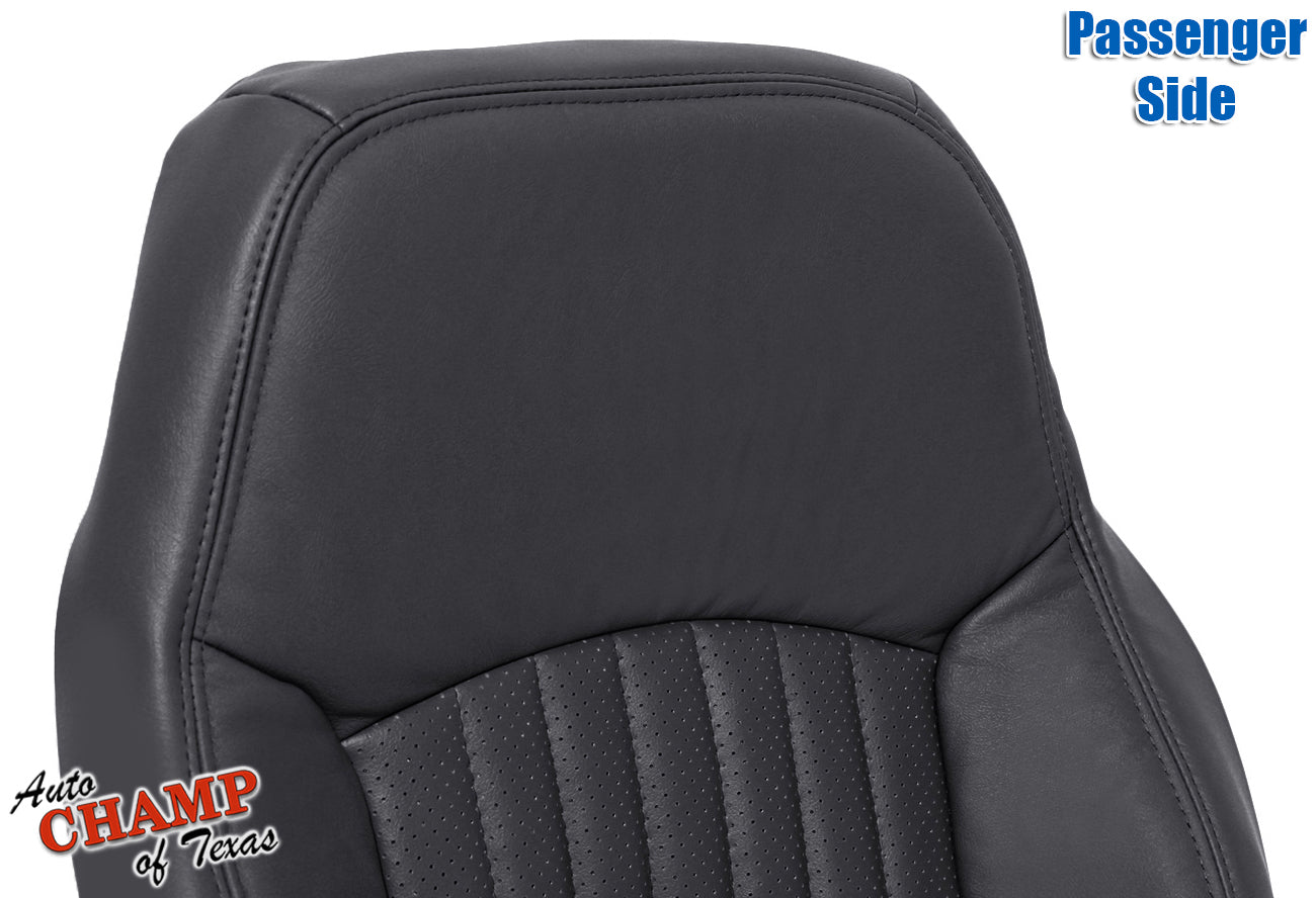 black leather lean back replacement seat cover trans am 2001