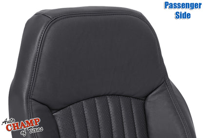 black leather lean back replacement seat cover trans am 2001