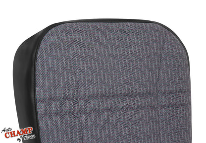 Close-up of 1999-2001 Jeep Cherokee Sport SE driver seat cover dark gray.
