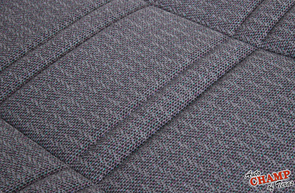 Close-up texture of 1999-2001 Jeep Cherokee Sport SE dark gray seat fabric.