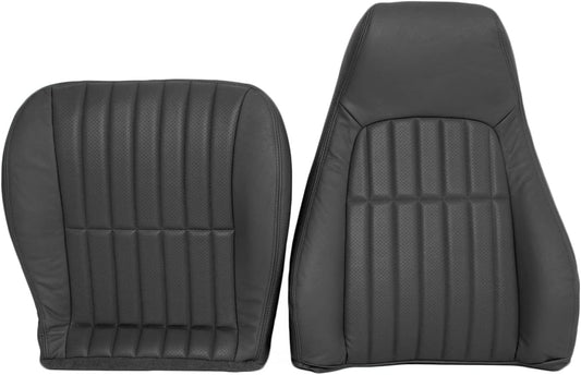 2000-2002 Chevy Camaro Driver Side Complete Leather Seat Covers Black