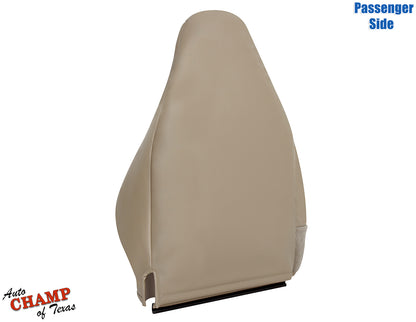 97 06 jeep wrangler passenger seat cover tan camel vinyl angled back view
