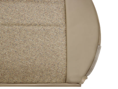 97 06 jeep wrangler passenger seat cover tan camel cloth closeup
