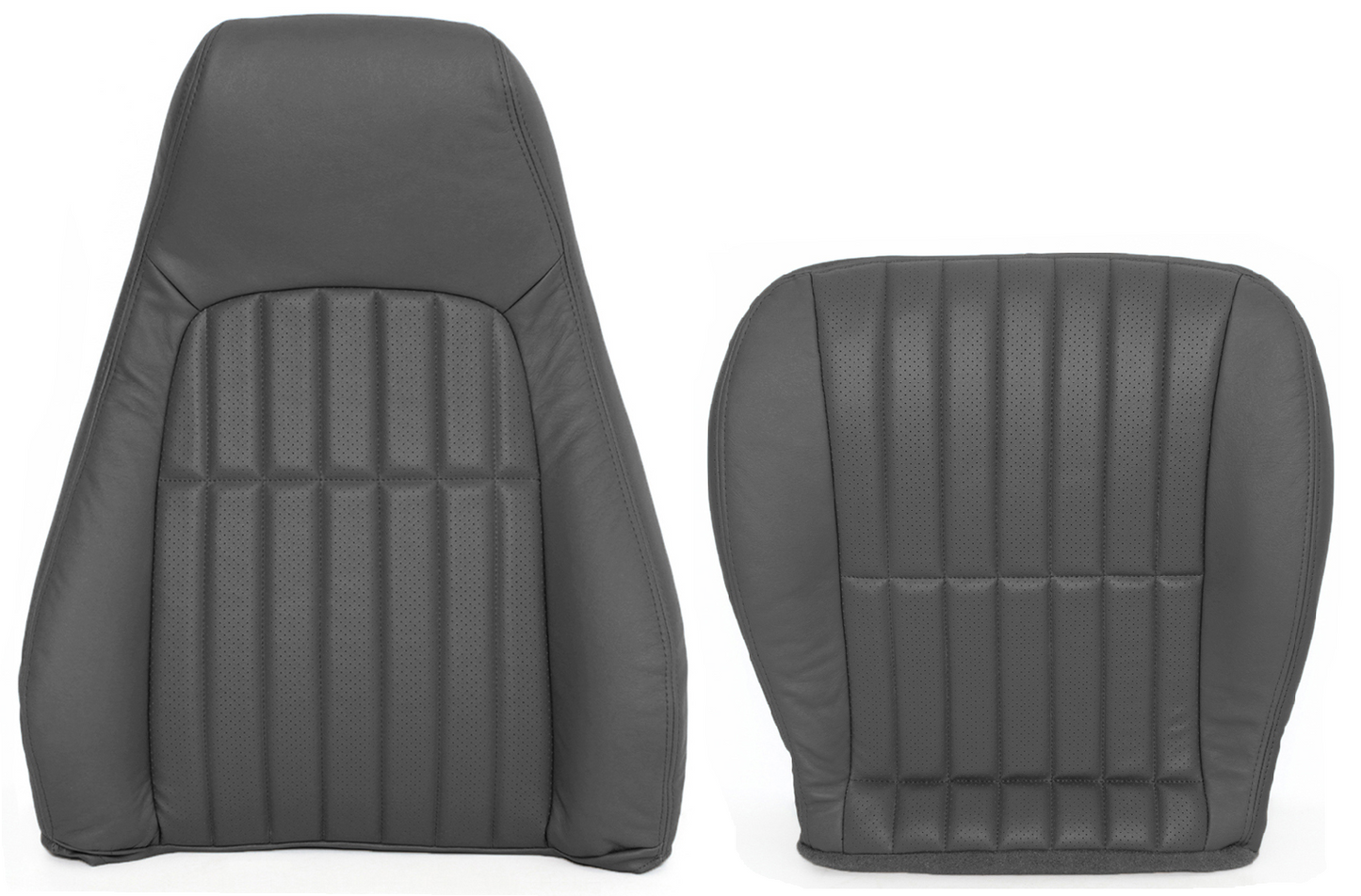 1997-1999 Chevy Camaro Passenger Side Complete Leather Seat Covers Dark Gray
