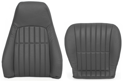 1997-1999 Chevy Camaro Passenger Side Complete Leather Seat Covers Dark Gray