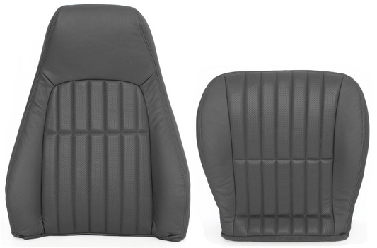 1997-1999 Chevy Camaro Passenger Side Complete Leather Seat Covers Dark Gray