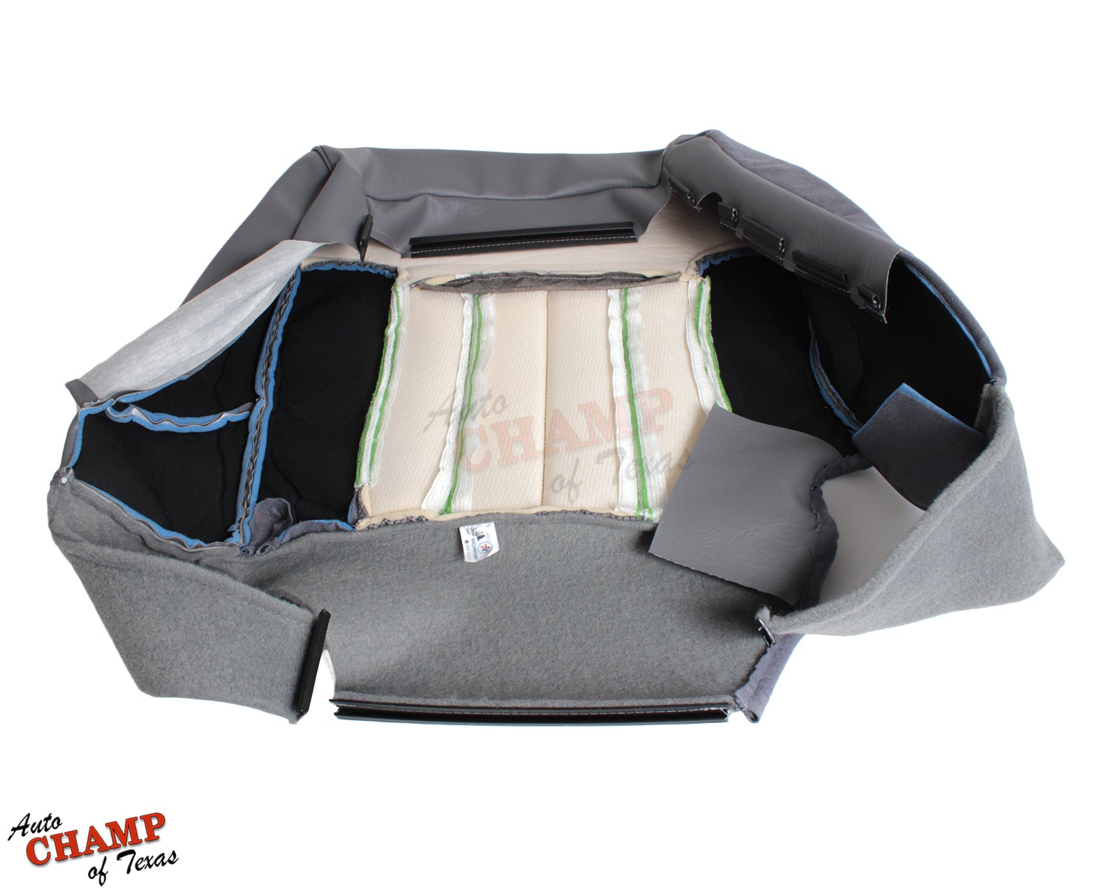underside cloth seat structure dodge ram 1500 gray