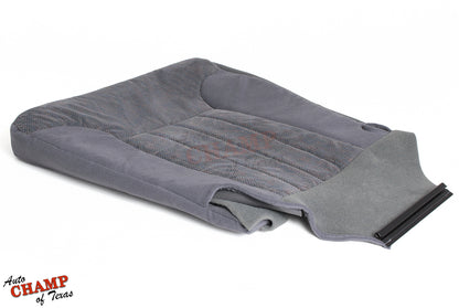 angled view cloth seat dodge ram mist gray cushion