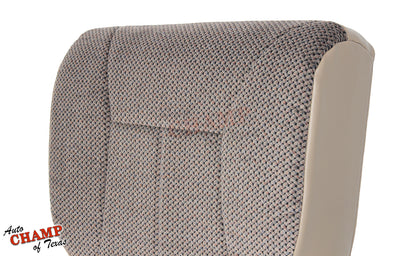2001 dodge ram 1500 laramie driver side seat cover tan cloth top view