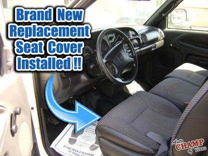 1998-2001 Dodge Ram 1500 ST Base Work Truck Driver Side Bottom Cloth Seat Cover, Gray