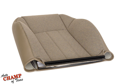 Driver side lean back seat cover in tan camel for 1999-2001 Jeep Cherokee Classic.