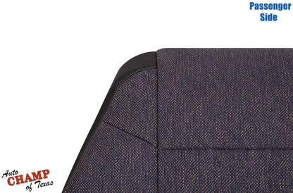 1999-2001 Jeep Cherokee Classic passenger side lean back seat cover in dark gray fabric with a detailed weave.