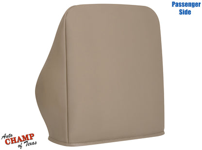 Passenger side lean back seat cover for 1999-2001 Jeep Cherokee Classic in tan camel color.