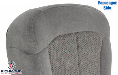 chevy silverado ls z71 cloth gray passenger bottom seat cover 1999 2002