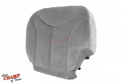 1999-2002 GMC Sierra SLE SLT Z71 Driver Bottom Cloth Seat Cover Pewter Gray