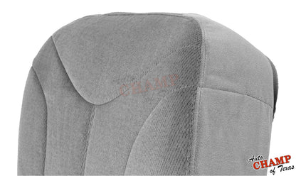 1999-2002 GMC Sierra SLE SLT Z71 Driver Bottom Cloth Seat Cover Pewter Gray
