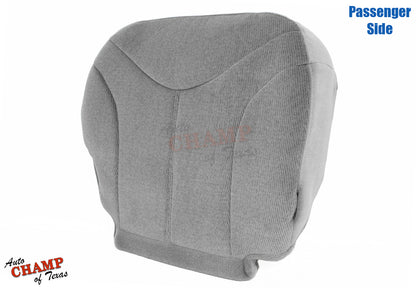 1999-2002 GMC Sierra SLE SLT Z71 Passenger Bottom Cloth Seat Cover Pewter Gray