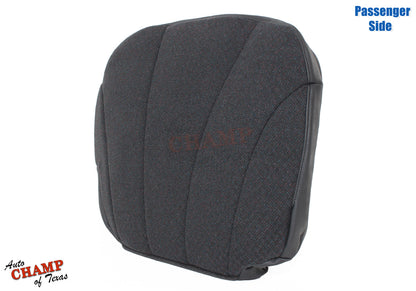 1999 2002 gm work truck passenger backrest seat cover black cloth replacement