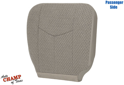 2003-2007 GMC Sierra W/T Base Work Truck Passenger Side Bottom Cloth Seat Cover Tan