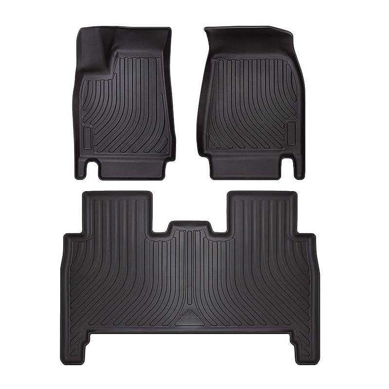 2016 2021 tesla model x floor mats black waterproof front rear 5 seater all weather