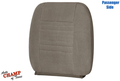 2006-2009 Dodge Ram Passenger Lean Back Seat Cover - Medium Khaki Tan Angled Side View