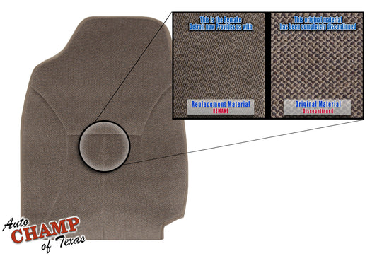 1998-2002 Dodge Ram 1500 SLT Laramie Driver Side Lean Back Cloth Seat Cover Camel Tan