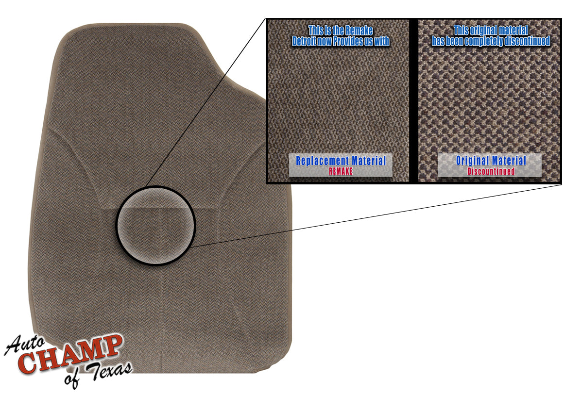 1998-2001 Dodge Ram 1500 SLT Laramie Passenger Side Lean Back Cloth Seat Cover Camel Tan