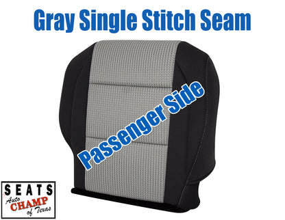 nissan titan 2008 2015 black and gray passenger bottom seat cloth
