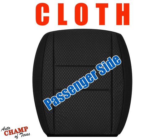 2018-2022 Jeep Grand Cherokee Laredo Passenger Side Bottom Cloth Seat Cover Black